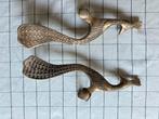 Handgrepen deur: pauw in messing, Antiek en Kunst, Ophalen of Verzenden
