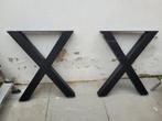 Tafelonderstel/Tafelpoten X poot metaal eettafel/bureau, Ophalen, Tafelpoot, Gebruikt, 50 tot 100 cm