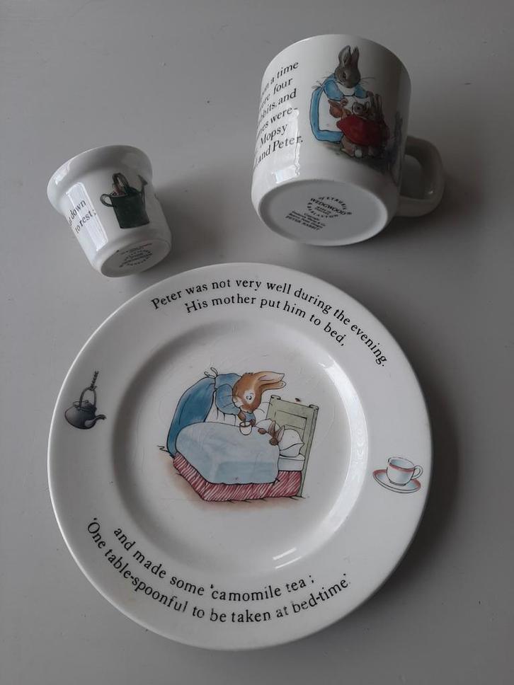 Beatrix Potter Pieter Konijn Wedgwood Servies, Antiek en Kunst, Antiek | Servies los, Ophalen of Verzenden