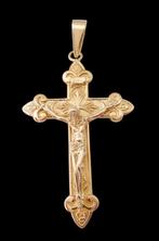 Groot zwaar 14 karaat Gouden Kruis Christus ketting - hanger, Jw, Nieuw, Ophalen of Verzenden, Kruis of Symbool