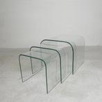 Set van 3 glazen tafels door Angelo Cortesi voor Fiam, Antiek en Kunst, Ophalen of Verzenden