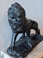 Brocante beeld  zwarte leeuw, Ophalen of Verzenden, Dier