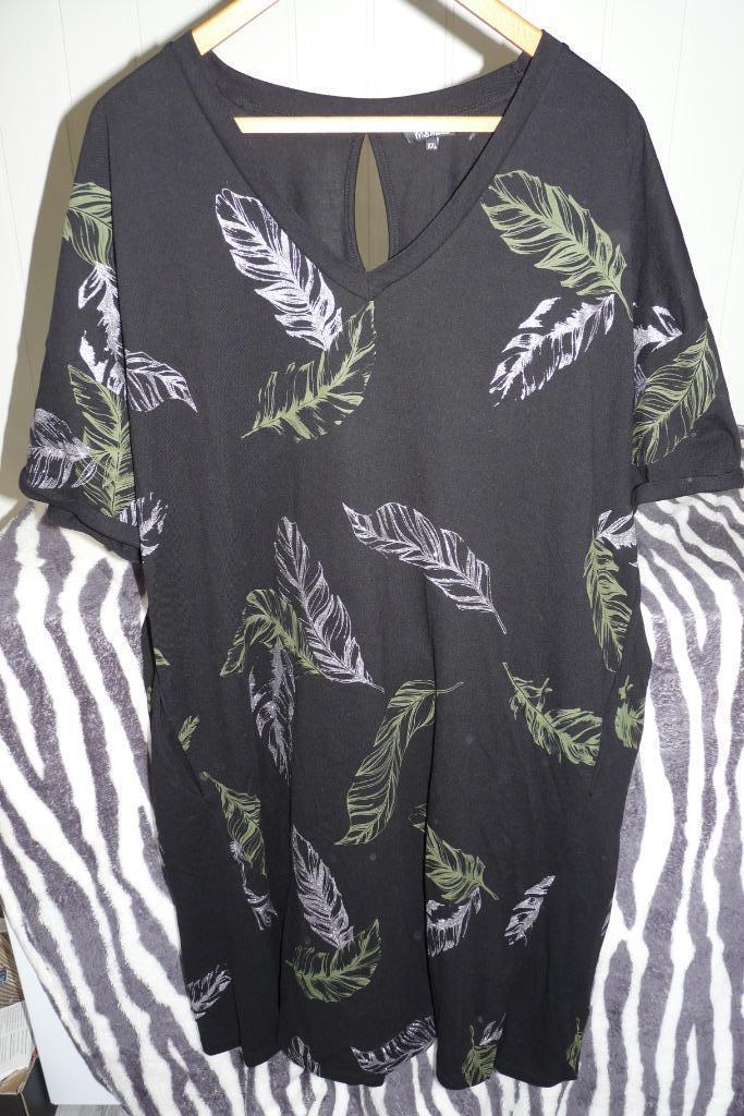 nieuw zwart MS mode jurk - tuniek bladeren mt XXL, Kleding | Dames, Grote Maten, Nieuw, Jurk, Zwart, Ophalen of Verzenden