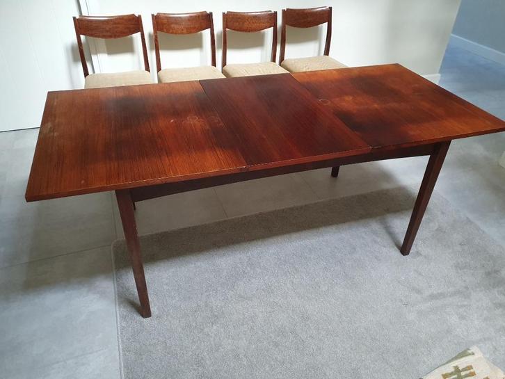 Vintage Deens design Arne Vodder tafel 1960 palissander, Huis en Inrichting, Tafels | Eettafels, Gebruikt, 50 tot 100 cm, 150 tot 200 cm