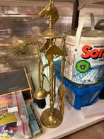 Messing koperen haard set van paard, Ophalen of Verzenden, Zo goed als nieuw, Vrijstaande haard, Overige soorten