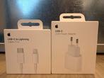 Apple USB-C Lichtnetadapter 20W + USB-C naar Lightning Kabel, Ophalen of Verzenden, Nieuw, Apple iPhone