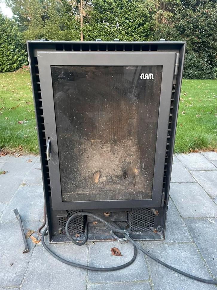 Flam houtkachel kachel, Huis en Inrichting, Kachels, Gebruikt, Houtkachel, Elektrisch, Ophalen