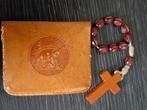 Oude lederen etui de efteling met paternoster, Verzamelen, Ophalen of Verzenden, Gebruikt, Overige typen