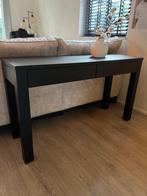 Zwarte sidetable met 3 lades, Huis en Inrichting, Ophalen, 100 tot 150 cm, Zo goed als nieuw, 25 tot 50 cm