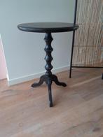 Tafeltje Lifestyle zwart hout, Ophalen, 50 tot 100 cm, Rond, Zo goed als nieuw