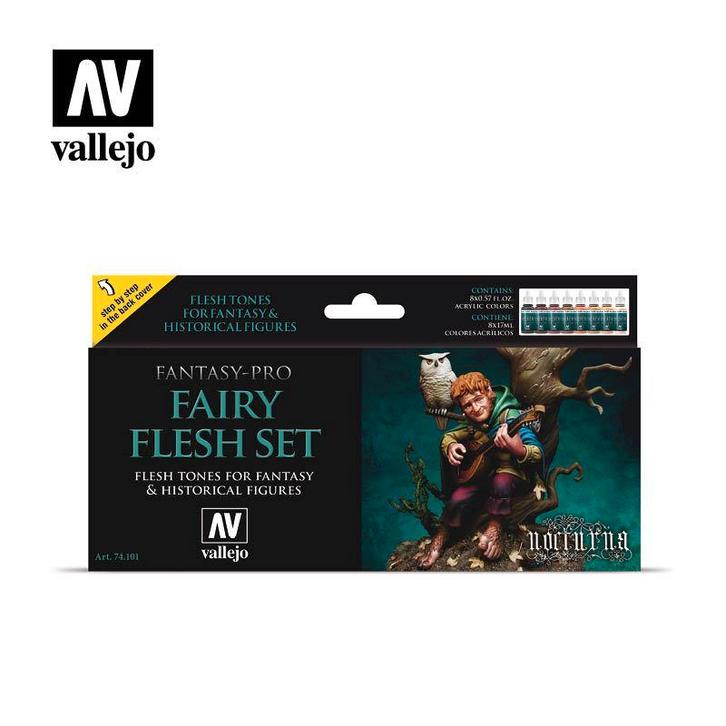 74101 Vallejo Fantasy Pro Fairly Flesh Set (8 x 17 ml), Hobby en Vrije tijd, Modelbouw | Figuren en Diorama's, Nieuw, Figuur of Figuren