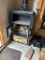 Werkplaatskachel met pijp, Huis en Inrichting, Kachels, Ophalen, Gebruikt, Houtkachel, Vrijstaand