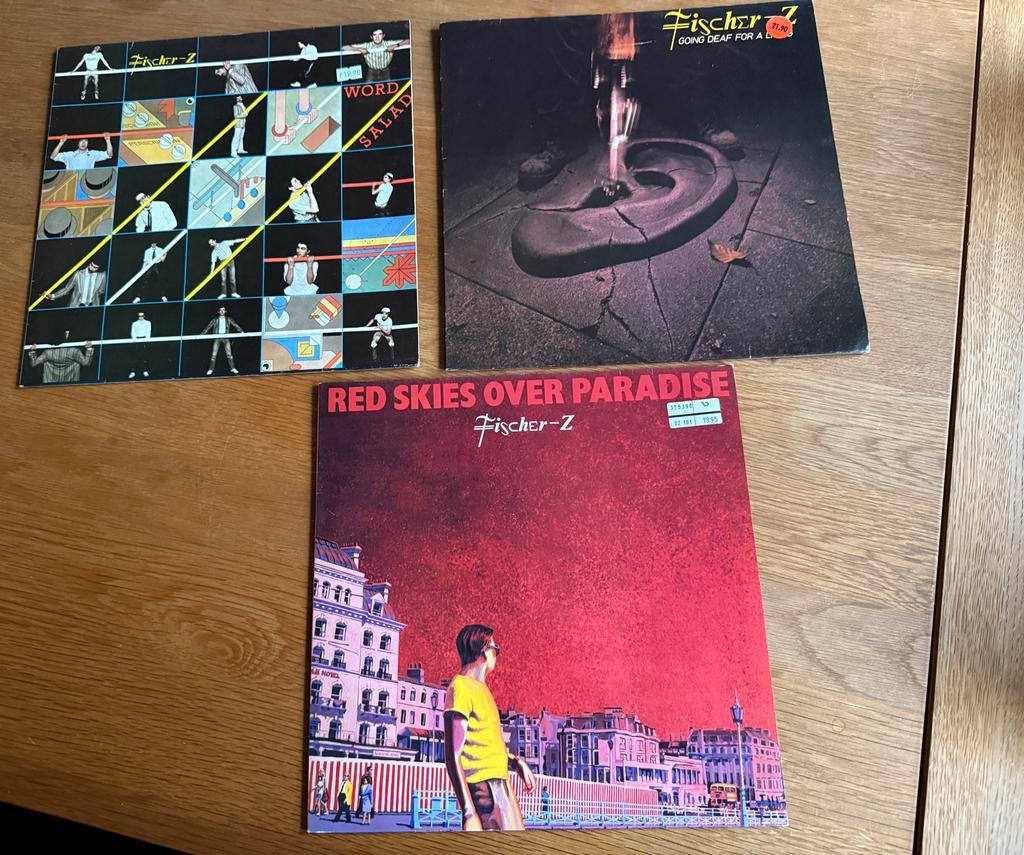 3x Vinyl LP - Fisher Z, Cd's en Dvd's, Vinyl | Pop, Ophalen of Verzenden, Gebruikt, 12 inch