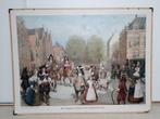 oude schoolplaat voor de vaderlandsche geschiedenis, Antiek en Kunst, Antiek | Schoolplaten, Ophalen, Geschiedenis