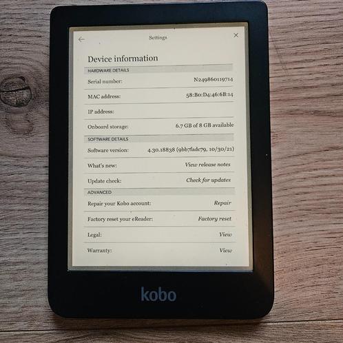 Kobo e-reader (Rakuten Kobo, 8GB), Computers en Software, E-readers, Zo goed als nieuw, 8 GB, Touchscreen, Wi-Fi, Ophalen of Verzenden