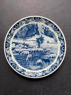 Wandbord Chemkefa Delft Blauw - Herder op de Hei, Ophalen of Verzenden