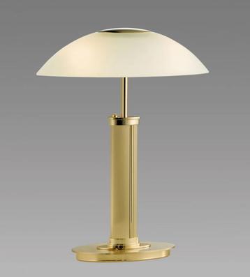 Design lamp goud B+M Leuchten opaal glazen kap messing mat beschikbaar voor biedingen
