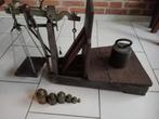 Antieke mini bascule Beckers Sons met gewichten, Antiek en Kunst, Antiek | Gereedschap en Instrumenten, Ophalen