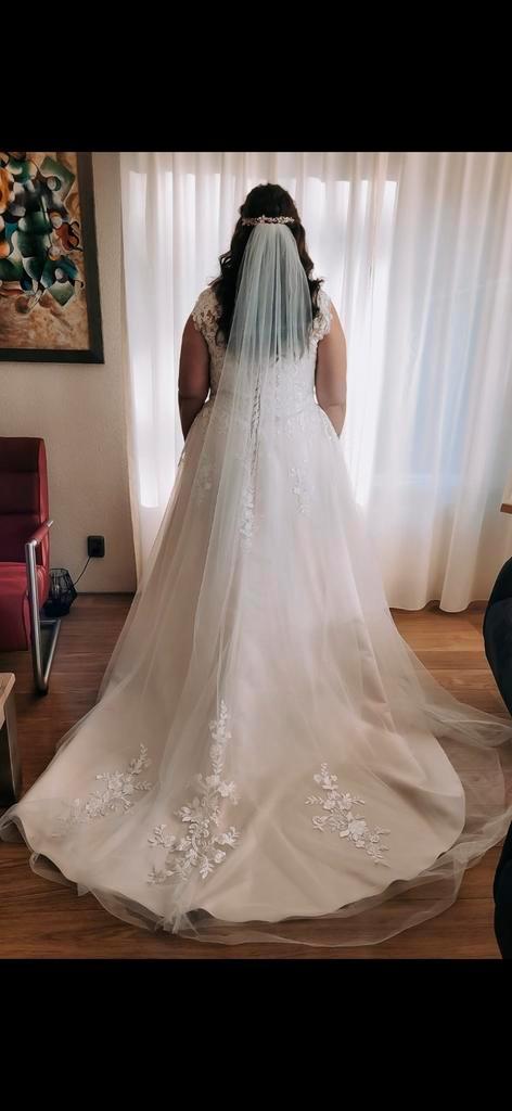 Grote maat blush trouwjurk, Kleding | Dames, Trouwkleding en Trouwaccessoires, Zo goed als nieuw, Trouwjurk, Ophalen of Verzenden