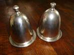 2 x chroom eierdop met cloche Ø 8 x 10 cm stolpje, Ophalen of Verzenden, Nieuw