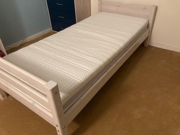 Flexa bed whitewash 200x90cm, Kinderen en Baby's, Kinderkamer | Stapelbedden en Hoogslapers, Gebruikt, Overige typen, Ophalen
