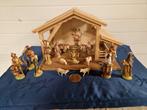 Mooie houten kerststal kunststof beeldenset 18 delig (3), Diversen, Kerst, Ophalen, Gebruikt
