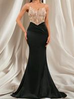 Zwarte Galajurk met Gouden Lijfje mt 34, Overige typen, Zwart, Nieuw, Ophalen of Verzenden