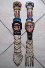 set  groot houten bestek, Antiek en Kunst, Kunst | Beelden en Houtsnijwerken, Ophalen of Verzenden