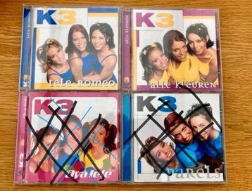 2x cd’s originele K3 met boekjes: Tele-Romeo & Alle Kleuren beschikbaar voor biedingen