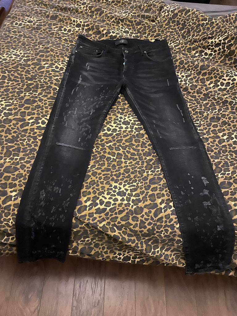 Amiri Jeans Maat 34 ZGAN - Valt Klein!, Ophalen of Verzenden, Zo goed als nieuw, Zwart, W33 - W34 (confectie 48/50)