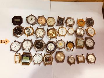 Partij Horloge’s div merken 32 stuks totaal werking onbekend beschikbaar voor biedingen