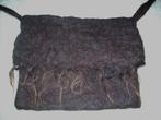 handgevilte tas schapenwol vilt tas schapen wol, Ophalen of Verzenden, Nieuw, Bruin, Handtas