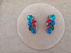 Oorclips Multi Color glas, Met kristal, Gebruikt, Overige kleuren, Ophalen of Verzenden