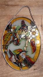 Raamhanger Geschilderd Glas - Vogels, Antiek en Kunst, Ophalen of Verzenden