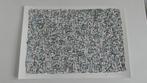 JAN WOLKERS ; zeefdruk/foto/gedicht/blauw, Antiek en Kunst, Verzenden