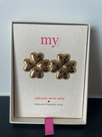 My Jewellery oorbellen hartjes klaver Goudkleurig Nieuw, Overige materialen, Nieuw, Ophalen of Verzenden, Knopjes of Stekers