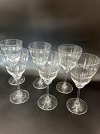 6 x mondgeblazen wijnglazen jaren 70, Glas of Glazen, Ophalen of Verzenden, Overige stijlen, Glas
