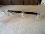 Moderne Hanglamp met Glazen Kelken, Ophalen, Industriele look / modern look / strak design, Minder dan 50 cm, Glas