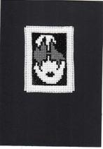 kaart met geborduurde gitarist KISS (817), Ophalen of Verzenden, Nieuw, Man of Vrouw