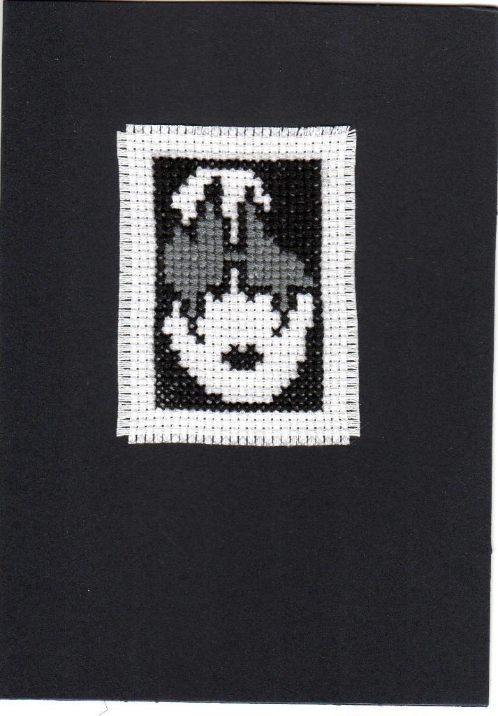 kaart met geborduurde gitarist KISS (817), Hobby en Vrije tijd, Kaarten | Zelfgemaakt, Nieuw, Man of Vrouw, Ophalen of Verzenden