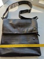 Charm zwarte Envelop Schoudertas Croco, Ophalen of Verzenden, Zo goed als nieuw, Zwart, Schoudertasje