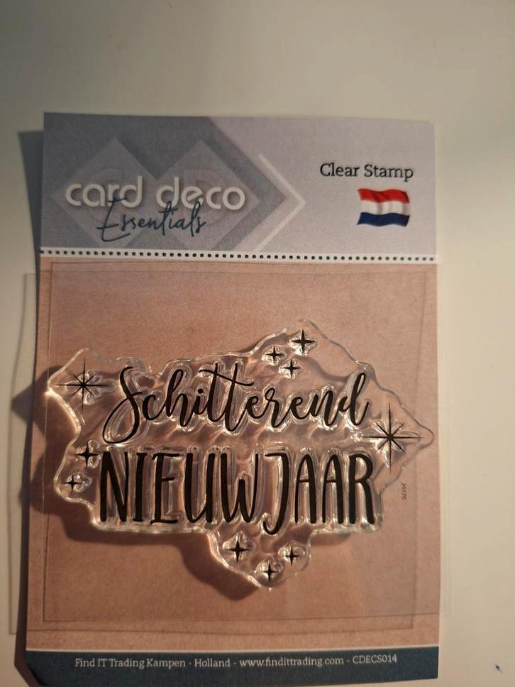 Card Deco Essentials Stempel - Schitterend Nieuwjaar, Hobby en Vrije tijd, Stempelen, Nieuw, Clearstamp, Ophalen of Verzenden