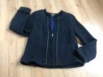 Summum blauw zwart paars wollig jasje blazer 40 tweed, Maat 38/40 (M), Summum Woman, Blauw, Ophalen of Verzenden