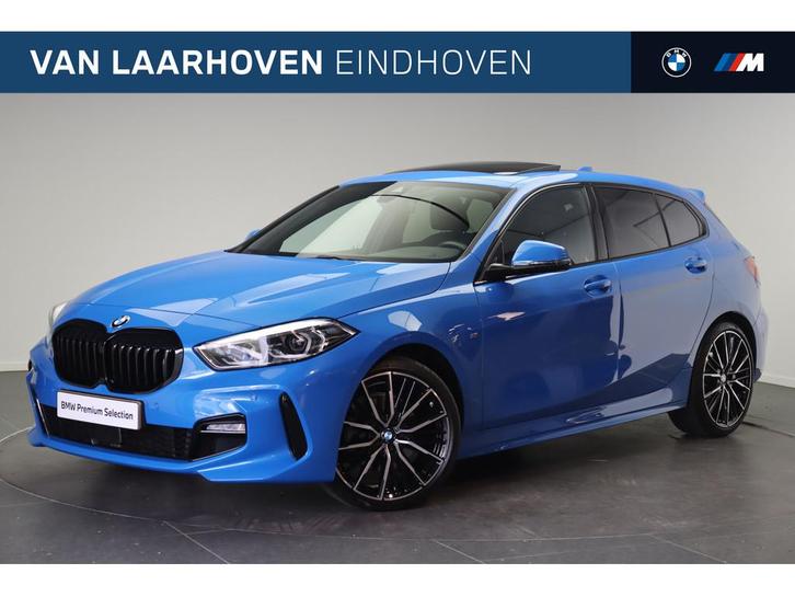 BMW 1 Serie 118i High Executive M Sport Automaat / Panoramad, Auto's, BMW, Bedrijf, Te koop, 1-Serie, Achteruitrijcamera, Airbags