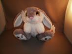 nicotoy Simba konijn crème grijs grote glazen ogen 23 cm, Kinderen en Baby's, Speelgoed | Knuffels en Pluche, Ophalen of Verzenden