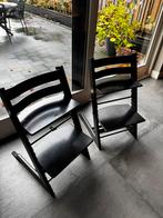 2 x stokke trip trap zwart, Kinderen en Baby's, Kinderstoelen, Ophalen of Verzenden, Gebruikt, Meegroeistoel, Afneembaar eetblad