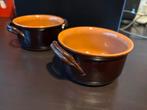 Bruine aardenwerk schaaltjes, Ophalen of Verzenden