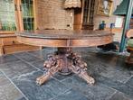 Antieke Ovale Salontafel met Vossenkoppen, Ophalen
