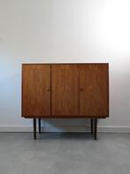 Vintage Deens highboard in teak door S.T.M. Møbler, Ophalen, Met plank(en), 100 tot 150 cm, Zo goed als nieuw