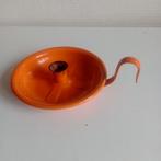 Franse oranje kaarsenstandaard emaille, Ophalen of Verzenden